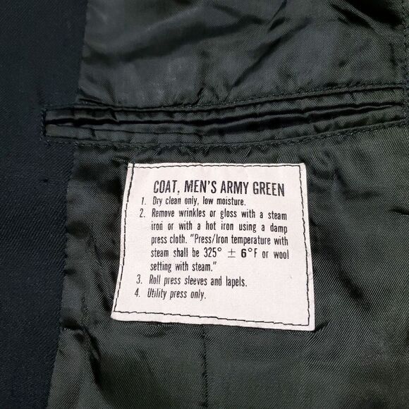 VNTG Maryland Manufacturing Co Mens Army Blazer Size 41 Short Dacron Wool Blend - Picture 13 of 14